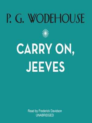 Carry On, Jeeves - Audiobook